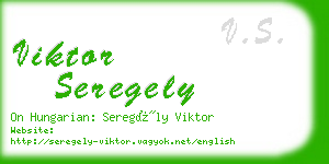 viktor seregely business card